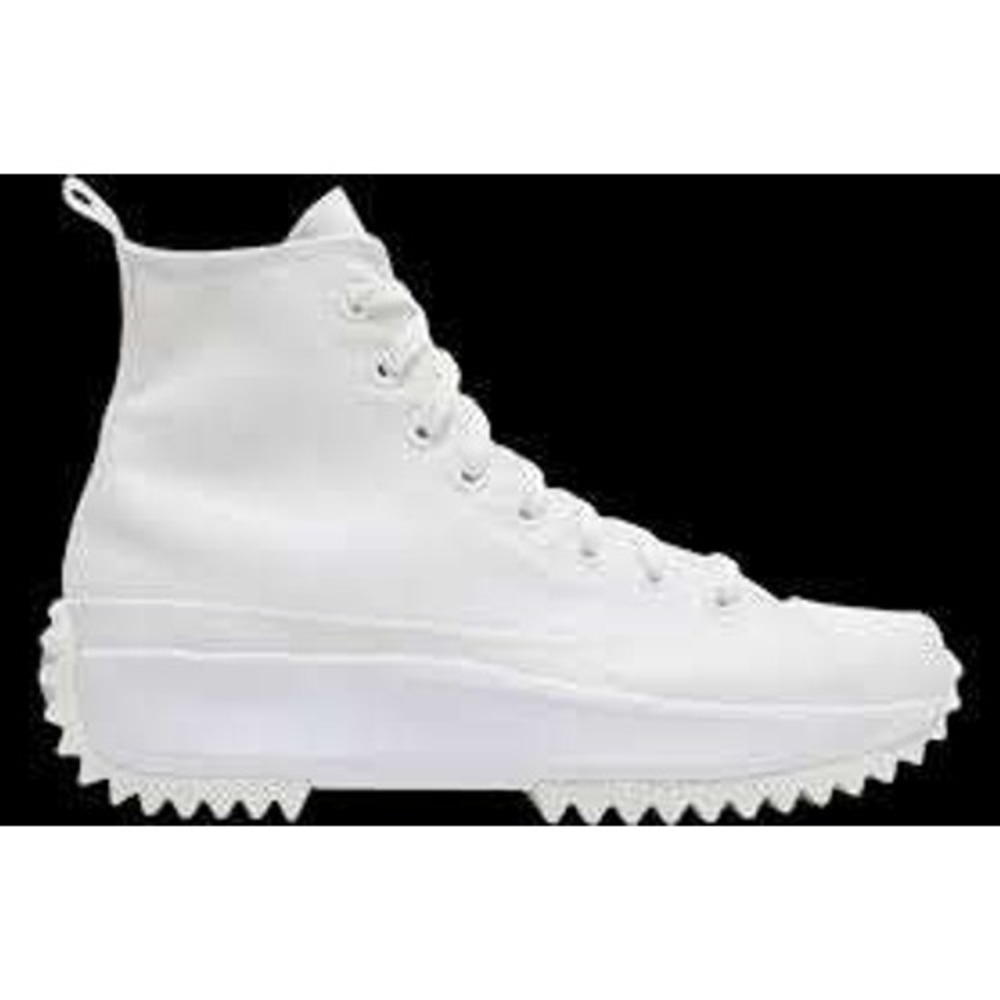 Converse Run Star Hike Womens 7.5 Triple White High Platform Sneakers 170777C